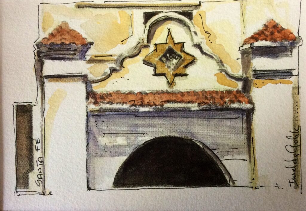 Imelda Golik’s architectural watercolors and sketches can be seen in private collections around the globe.